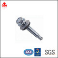 Carbon steel self drilling roofing screw with EPDM washer